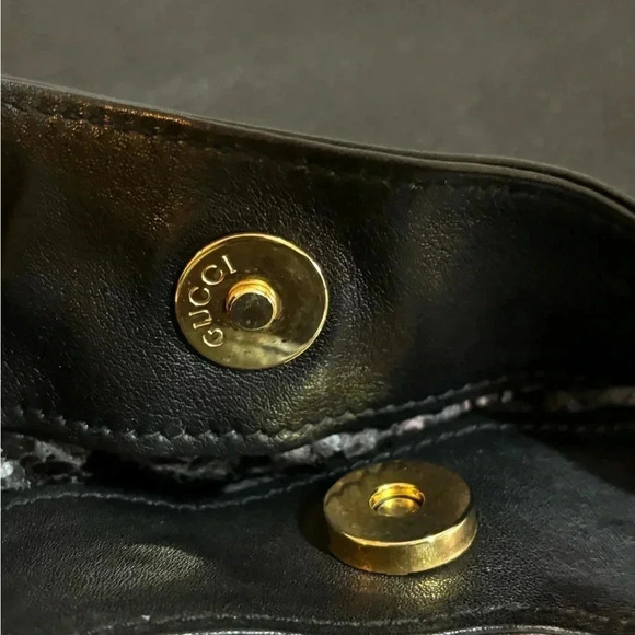 Gucci black leather handbag with bamboo strap - Picture 12 of 12